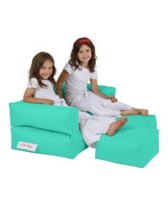 ATELIER DEL SOFA Baštenski lazy bag za decu 3u1 Kids double seat, tirkizna - 248FRN1230