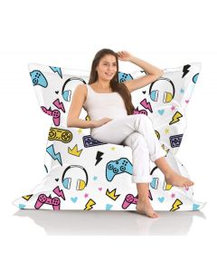 ATELIER DEL SOFA Baštenski lazy bag - jastuk Giant Game console, bela
