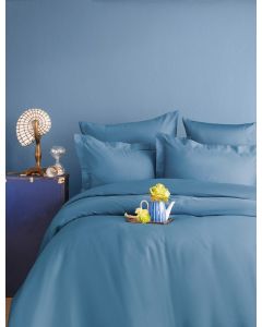 DEKOR DOM Komplet posteljina 200x220cm Issimo saten Double Simply Satin, plava - 040682