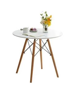 SKANDI Okrugli trpezarijski sto 80cm, bela