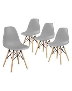 LEMON PLANET Set trpezarijskih stolica Aurora 4/1, siva