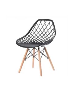 SKANDI Trpezarijska stolica, crna