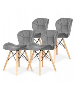 LEMON PLANET Set trpezarijskih stolica Freja 4/1, siva