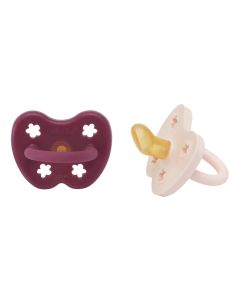 Hevea ortodontska cucla od prirodne gume (3-36 mes) Puder Roza i Rosevood - 250791