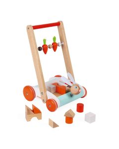 JANOD Drvena guralica sa kockama Zeka - J08251