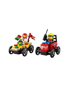 LEGO 60458 Pakovanje trkačkih vozila: Vozilo za dostavu pica protiv vatrogasnog vozila - 259861