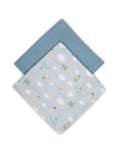 CANPOL Babies muslin pelena Bonjour Paris blue 2/1 70x70cm - 26-901_blu