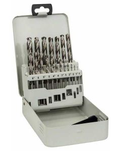 BOSCH 19-delni set burgija za metal HSS-G, DIN 338, 135°, u metalnoj kutiji 2607018726, 1-10mm, 135° - 2607018726