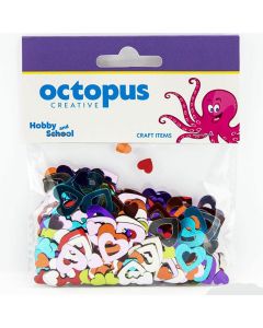 Dekorativne konfete srca 15x14mm 14g unl-0838