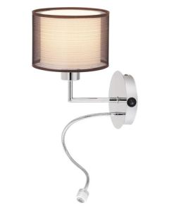 Rabalux Zidna lampa Anastasia E27 1x MAX 60 + LED 1W hrom (2629) - 2629