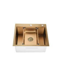 SANDONNA Inox sudopera sa dozerom i korpicom 55x50cm HD5550R, zlatna - 2708-1-1