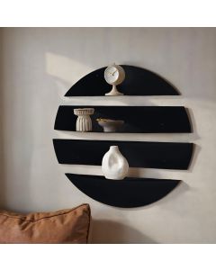 HANAH HOME Zidna polica Vlnt118Syh, crna
