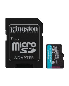 KINGSTON Memorijska kartica U3 V30 microSDXC 512GB Canvas Go Plus 200MB/s A2 + adapter SDCG4/512GB