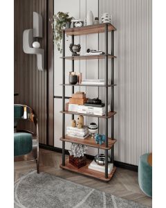 HANAH HOME Polica za knjige Bookcase 6 Rect, braon