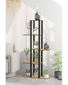 HANAH HOME Stalak za cveće Gardenia Flower Bed, svetlo braon/crna