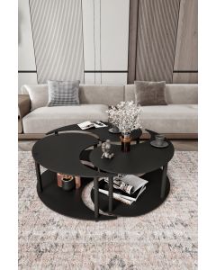 HANAH HOME Set klub stolova 3/1 Yin Yang 3 70, crna