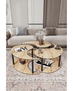 HANAH HOME Set klub stolova 3/1Yin Yang 3 70, krem