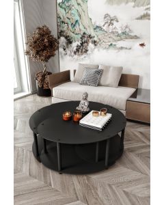 HANAH HOME Set klub stolova Yin Yang 4 70, crna