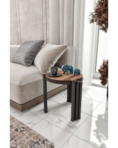HANAH HOME Set klub stolova Lavia 3/1, braon