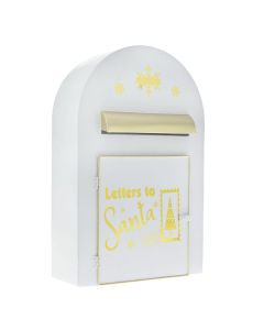 ENA Novogodišnji ukras Poštansko sanduče 25x12x38cm 82827, bela