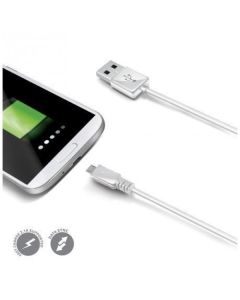 CELLY Kabl USB na Micro USB, bela - USBMICROW