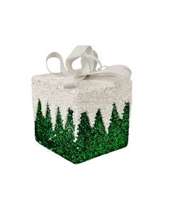 ENA Novogodišnja dekoracija poklon 12cm 24EN1878, zelena