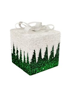 ENA Novogodišnja dekoracija poklon 15cm 24EN1879, zelena