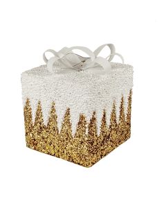 ENA Novogodišnja dekoracija poklon 15cm 24EN1883, zlatna