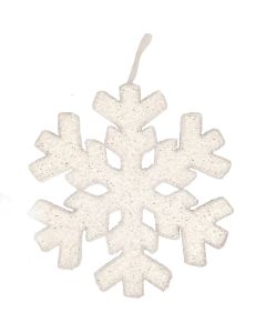 ENA Novogodišnji ukras Pahulja 40cm 24EN059, bela