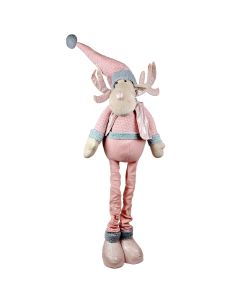 ENA Novogodišnja figura Irvas 163x42cm 24EN417, roze