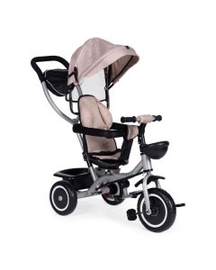 ECO TOYS Tricikl sa rotirajućim sedištem i sklopivom tendom 2u1, bež - WQL-066-52 BEI