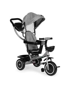 ECO TOYS Tricikl sa rotirajućim sedištem i sklopivom tendom 2u1, siva - WQL-066-52 GRAY