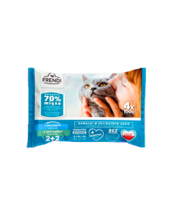 FRENDI Vlažna hrana za mačke Bakalar - pastrmka 4x100g - 3360163