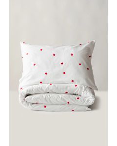 STEFAN Set posteljina 140x200cm, crvena srca - 300-1377