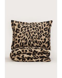 STEFAN Set posteljine 140x200cm Leopard, crna/braon