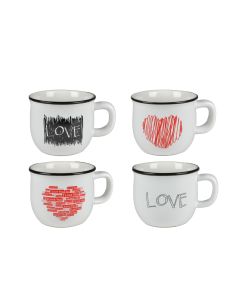 Šolje na stalku 190ml 4/1 LOVE - 3009578