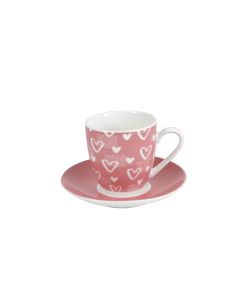 SIGMA Porcelanski set šoljica za kafu 160ml JH-ZL-160-045 6/1, srce/rpze - 3009632