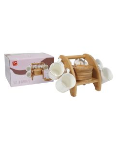 SIGMA Porcelanski set šoljica za kafu na stalku 180ml 6/1 PJ3831