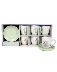 SIGMA Set porcelanskih šoljica za kafu 200ml 6/1 RXG-N240728D, mint - 3009767