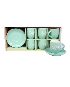 SIGMA Set porcelanskih šoljica za kafu 180ml 6/1 RXG-N240760B, mint - 3009769