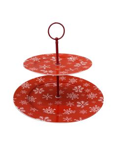 SIGMA NG porcelan etažer (crveni-bele pahulhice) - 3013244