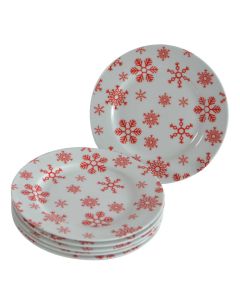 SIGMA NG porcelan set za kolače (beli/crvene pahuljice) - 3014037