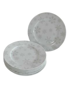 SIGMA NG porcelan set za kolače (beli/sive pahuljice) - 3014039