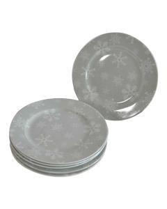 SIGMA NG porcelan set za kolače (sivi/bele pahuljice) - 3014040