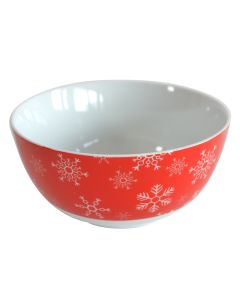 SIGMA NG činija porcelan crvena/bele pahuljice - 3015437