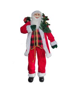 ENA Novogodišnja figura Deda Mraz 150cm 25EN1084, crvena