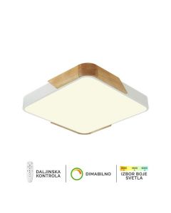 FORMA LED plafonska lampa 20W 3000K-6400K F2812-20C WH-drvo