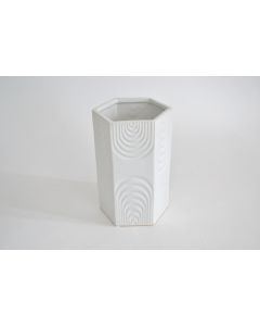 SIGMA Keramička vaza 20cm TC-JU-053, bela