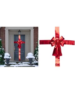 ENA Novogodišnja mašna za vrata 33x42cm 511734, crvena