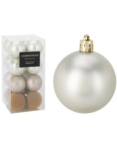 ENA Set novogodišnjih kugli 6cm 16/1 512991, šampanjac